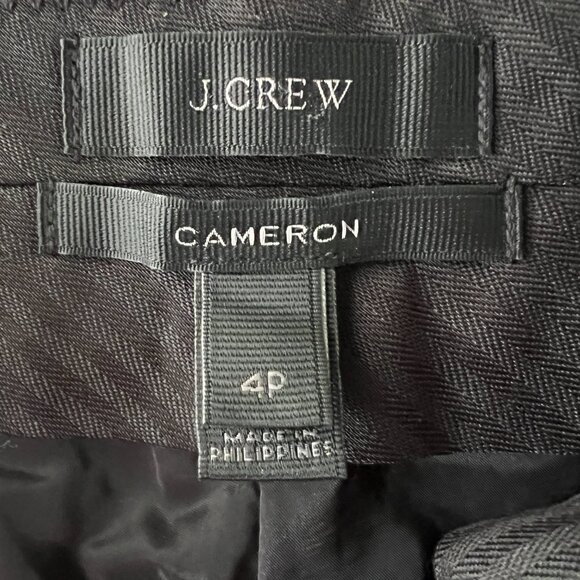 J. Crew Cameron Tartan Slim Leg Trousers Plaid 2 Way Stretch Wool Cropped - Picture 7 of 9